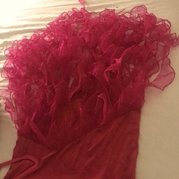 Summer blow out! 100% silk Magenta prom/formal gown - Picture 7 of 13